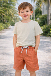 SHORTS ELAST MAS ARAMIS INF MESCLA COLOR LARANJA