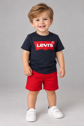 CAMISETA MC LEVIS KIDS BATWING PRETO