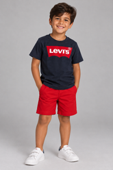 CAMISETA MC LEVIS KIDS BATWING PRETO