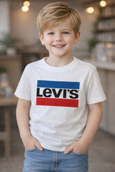 CAMISETA MC LEVIS KIDS SPORTSWEAR LOGO BRANCO