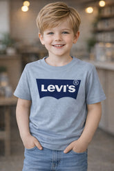 CAMISETA MC LEVIS KIDS BATWING AZUL CLARO