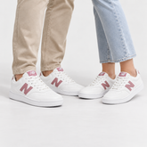 TENIS NB BB80 UNISEX NEW BALANCE BRANCO/ROSA ENVELHECIDO