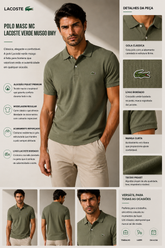 POLO MASC MC LACOSTE VERDE MUSGO BMY
