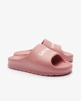 CHINELO FEM SERVE SLIDE 2 LACOSTE ROSA/BRANCO F50