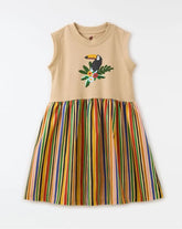 VESTIDO SILK CORES DO TUCANO FARM CAQUI