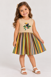 VESTIDO SILK CORES DO TUCANO FARM CAQUI