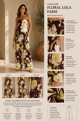 CALCA FEM FLORAL LOLA FARM ESTAMPADO