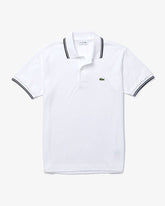 POLO MASC MC DET GOLA LACOSTE BRANCO 522