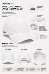 BONE LOGO LATERAL LACOSTE BRANCO 001