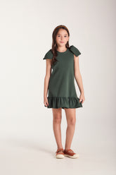 VESTIDO MALHA ALG MANGA FORMATO LACO MILITAR