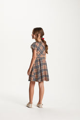 VESTIDO JUMPER EM LINHO ESTAMPADO BEGE CLARO
