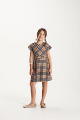 VESTIDO JUMPER EM LINHO ESTAMPADO BEGE CLARO