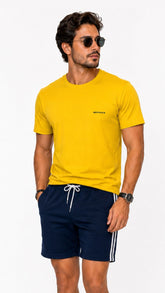 CAMISETA MC MAS 100 ALGODAO BRENDON AMARELO