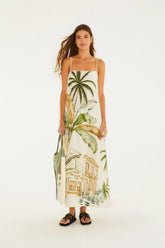 VESTIDO MIDI TEREZA FARM BEGE