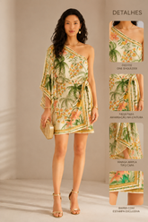 VESTIDO CURTO CAPRI FARM BEGE