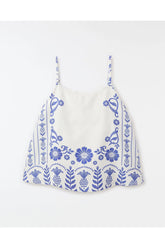 REGATA JUV FEM ESPLENDOR TROPICAL FUTURA BRANCO/AZUL