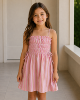 VESTIDO LISTRA AMOR FABULA ROSA