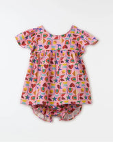 VESTIDO E CALCINHA BB MIL COISAS FABULA ROSA