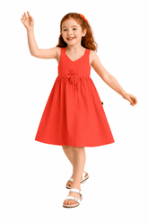 VESTIDO FEM PASSEANDO ALPHABETO LARANJA