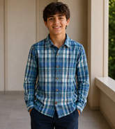 CAMISA ML FLANELA XADREZ TRICKNICK MARINHO