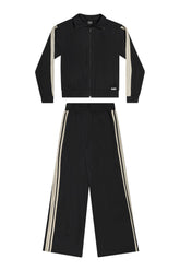 CONJ FEM JUV JAQ ZIP E CALCA MLT LIS LAT PRETO