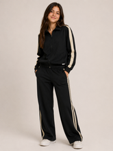 CONJ FEM JUV JAQ ZIP E CALCA MLT LIS LAT PRETO