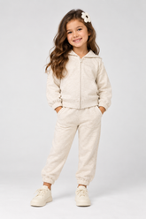 CONJ FEM JAQ ZIP CAP PEROLAS E CALCA MLT OFF WHITE