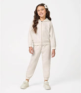 CONJ FEM JAQ ZIP CAP PEROLAS E CALCA MLT OFF WHITE