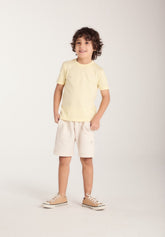 CONJ MAS CAM ESTONADA SILK COSTA BER MLT AMARELO CLARO/OFF WHITE