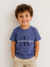 CAMISETA CKJ KIDS MAS MC LOGO REISSUE INDIGO