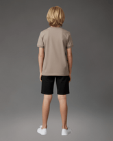 CAMISETA CKJ KIDS MAS MALHAO C PUNHOS CAQUI MEDIO