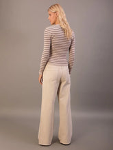 CALCA CKJ FEM COLOR WIDE LEG LONG 5 PCK CAQUI CLARO