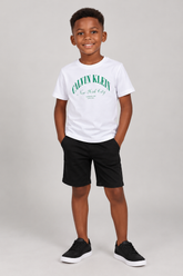CAMISETA CKJ KIDS MAS LOGO COLLEGE BRANCO