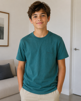 CAMISETA MAS CKJ KIDS LOGO PEITO VERDE MEDIO