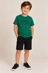 CAMISETA CKJ KIDS MAS LOGO COLLEGE VERDE MEDIO