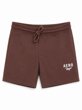 BERMUDA MAS MOLETOM AEROPOSTALE MARROM