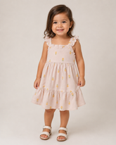 VESTIDO ALCA MALHA FAVO EST ABACAXI BEGE
