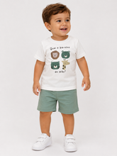 CONJ MAS CAM BICHOS LEAO APLIQUE BER MLT OFF WHITE/DANINHA