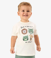 CONJ MAS CAM BICHOS LEAO APLIQUE BER MLT OFF WHITE/DANINHA