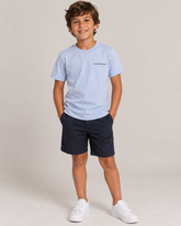 CAMISETA MAS CKJ KIDS LOGO PEITO AZUL BEBE