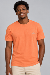 CAMISETA MC MAS 100 ALGODAO BRENDON LARANJA CLARO