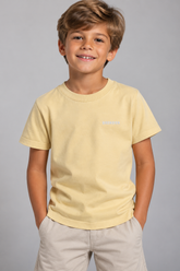 CAMISETA MAS KIDS 100 ALGODAO BRENDON AMARELO MANTEIGA