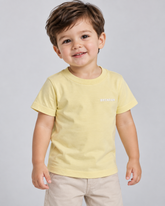 CAMISETA MAS KIDS 100 ALGODAO BRENDON AMARELO MANTEIGA