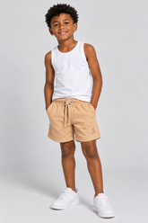 BERMUDA MAS KIDS ALFA VISCOSE BRENDON BEGE CLARO