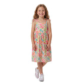 VESTIDO FEM BASIQUINHO FUN ARCO IRIS LARANJA BEBE
