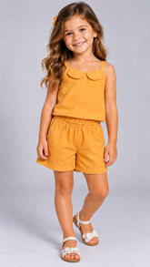 CONJUNTO FEM BASIQUINHO FUN LISO LARANJA