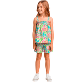 CONJUNTO FEM BASIQUINHO FUN ARCO IRIS LARANJA BEBE