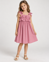 VESTIDO ALCA LACO BAB BUSTO TRICOLINE CASHMERE ROSA