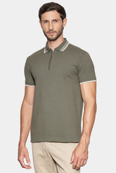 POLO MAS MC PIQUET ZIPER ARAMIS MILITAR