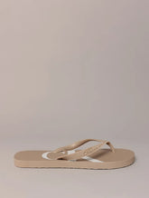 CHINELO MAS CKJ LOGO CORRIDO CK CAQUI CLARO